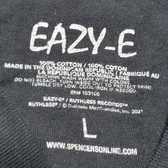 Eazy-E Black Unisex Tee - Size Large - Picture 4 of 4